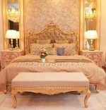 Elegant Wooden Carved Bed Set