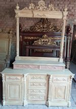 Elegant Nawaz Hand-Carved Wooden Bed - Image 6