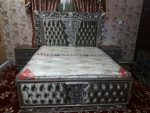 Classic Wooden Carved Cushion Bed - Image 7