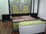 Classic Wooden Carved Cushion Bed - Image 3