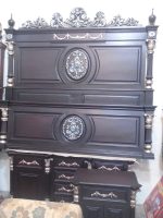 Elegant Nawaz Hand-Carved Wooden Bed - Image 11