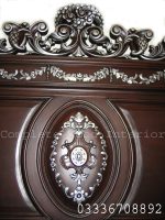 Elegant Nawaz Hand-Carved Wooden Bed - Image 10