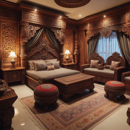 Mughal Heritage Carved Bed